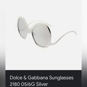 Dolce & Gabbana silver mirror sunglasses 2180 05/6G silver eeeuc